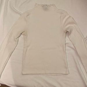 Lettuce high neck white long sleeve